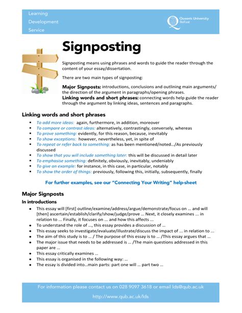 The three kinds of signposting in academic writing (and when to .